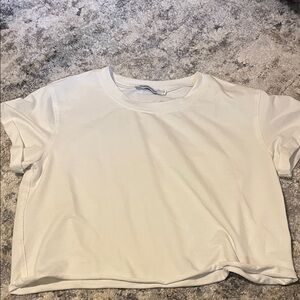 Women's White crop top tee